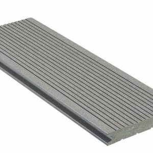 NaturInForm Compact Massive WPC terasinė lenta, pilkos spalvos, rumbuoto paviršiaus profilis