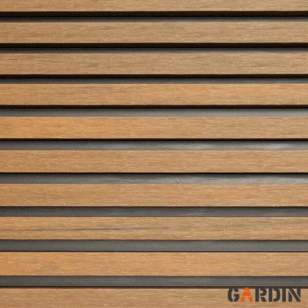 Rumbuota WPC fasado dailylentė Gardin Deco Wall Black, ąžuolo rudos su juodais grioveliais