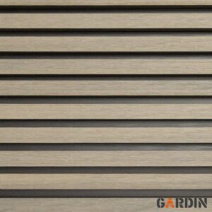 Rumbuota WPC fasado dailylentė Gardin Deco Wall Black, sidabrinės eglės pilkos su juodais grioveliais