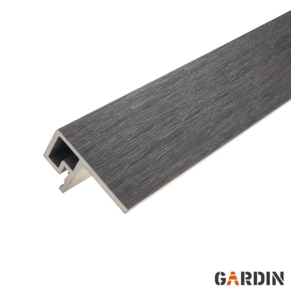 WPC apdailos kampinis profilis Gardin Deco Wall, antracito juodos spalvos, fasado dailylenčių kampams