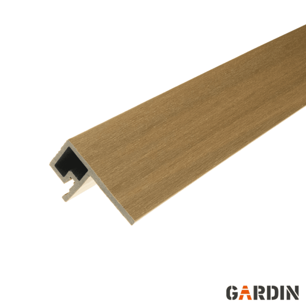 WPC apdailos kampinis profilis Gardin Deco Wall, cinamono-tiko rudos spalvos, fasado dailylenčių kampams