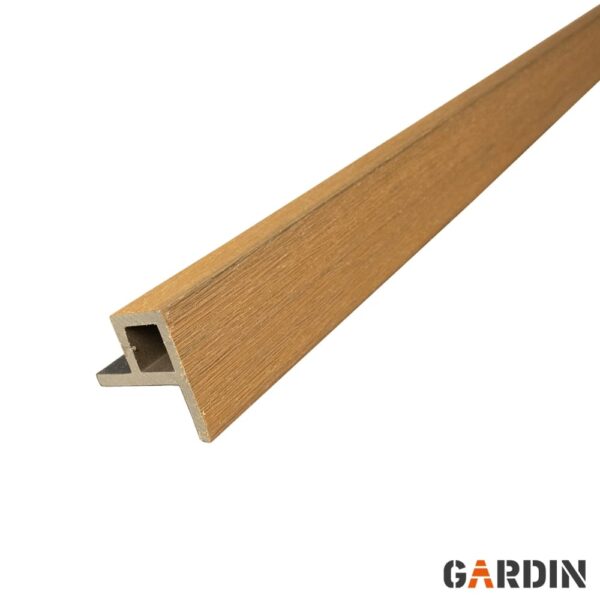 WPC apdailos kampinis profilis Gardin Wall Black, cinamono-tiko rudos spalvos, fasado kampams