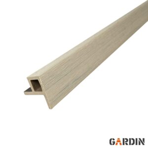WPC apdailos kampinis profilis Gardin Wall Black, sidabrinės eglės pilkos spalvos, fasado kampams