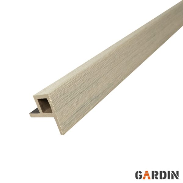 WPC apdailos kampinis profilis Gardin Wall Black, sidabrinės eglės pilkos spalvos, fasado kampams