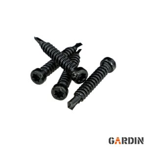 Nerūdijančio plieno varžtas TX15, juodas, skirtas aliuminiui (100 vnt.)„Gardin Pro“
